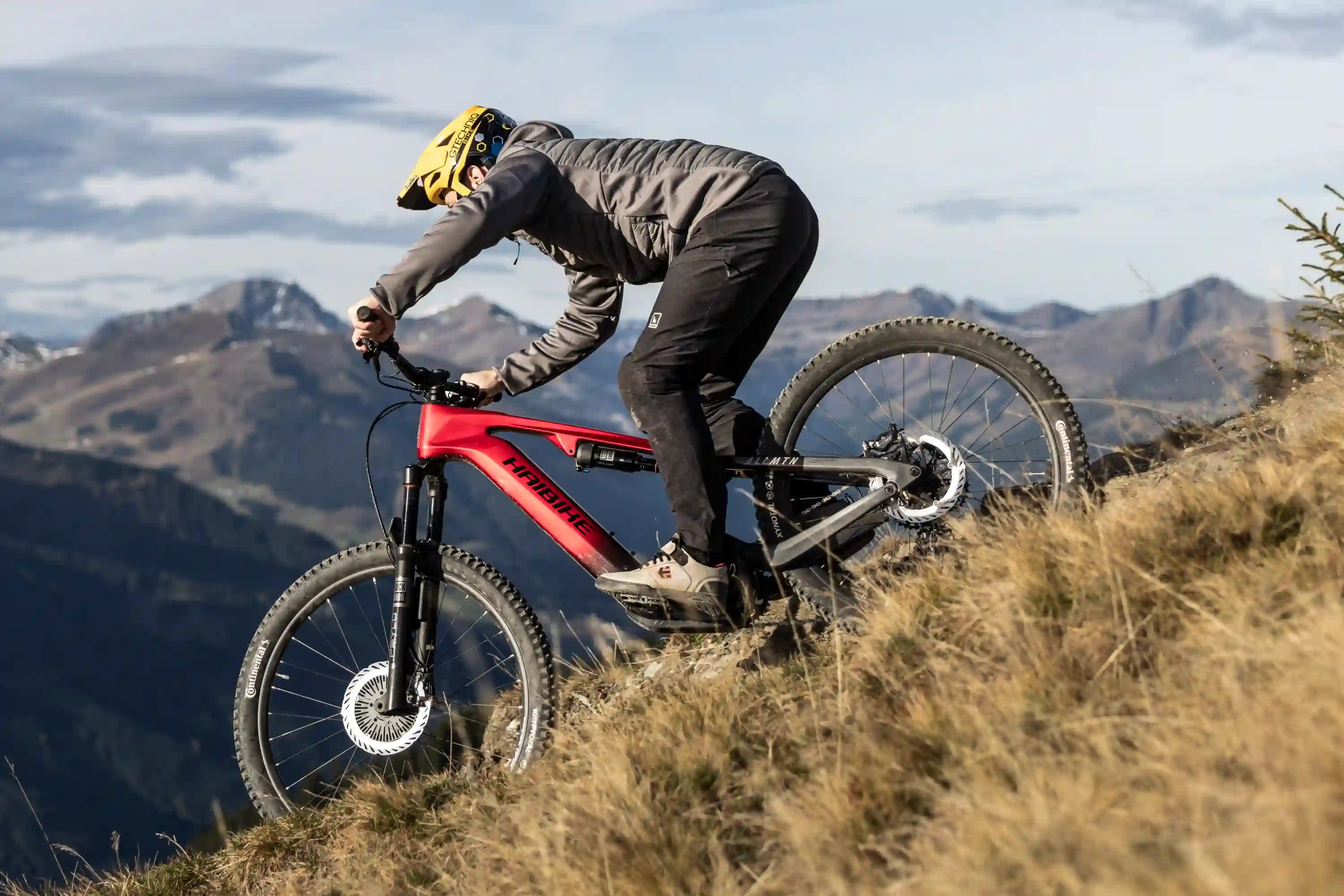 Haibike allmtn cf 9.5 abs el-mtb I terrängen