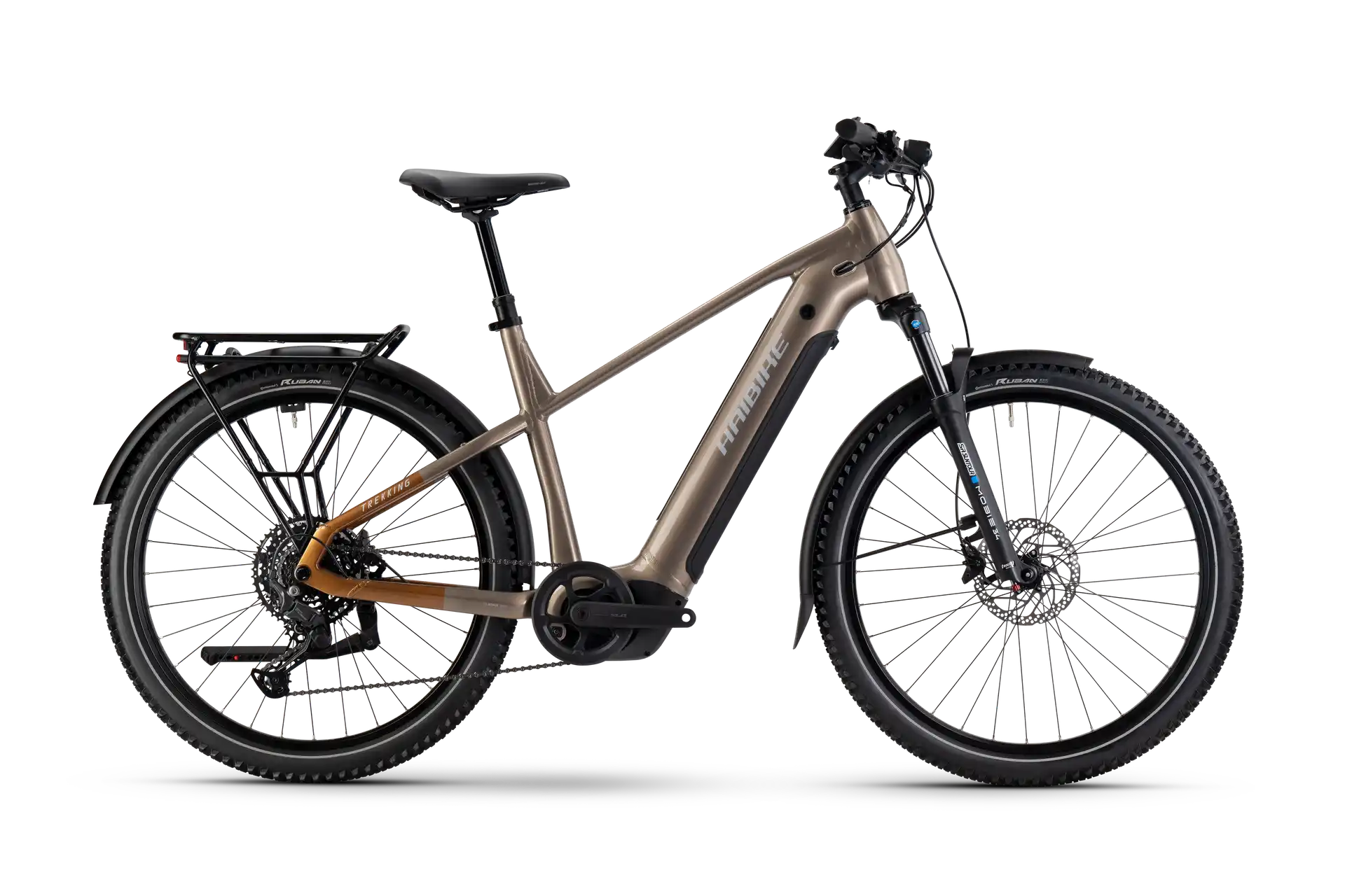 Haibike trekking 6.5 guld elcykel hybrid