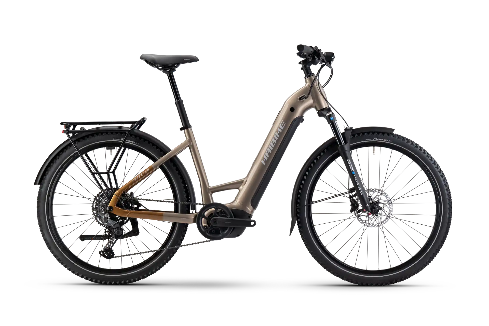 Haibike trekking 6.5 guld elcykel hybrid