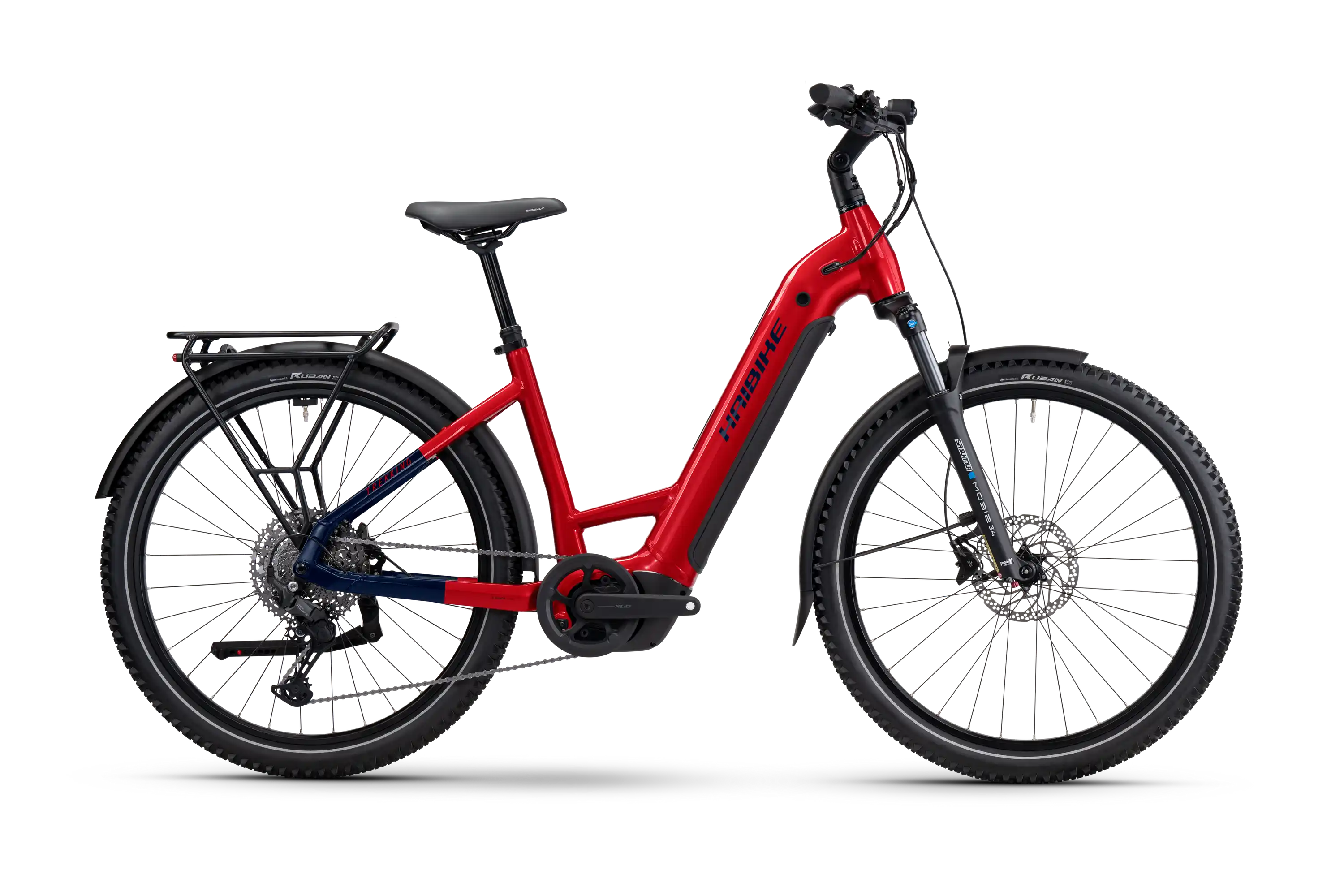 Haibike trekking 7 röd elcykel hybrid