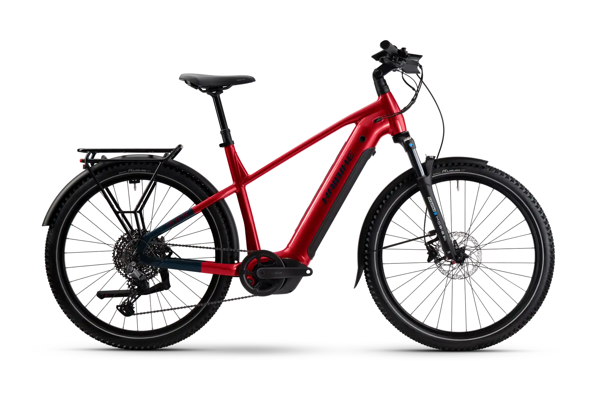 Haibike trekking 7 röd elcykel hybrid