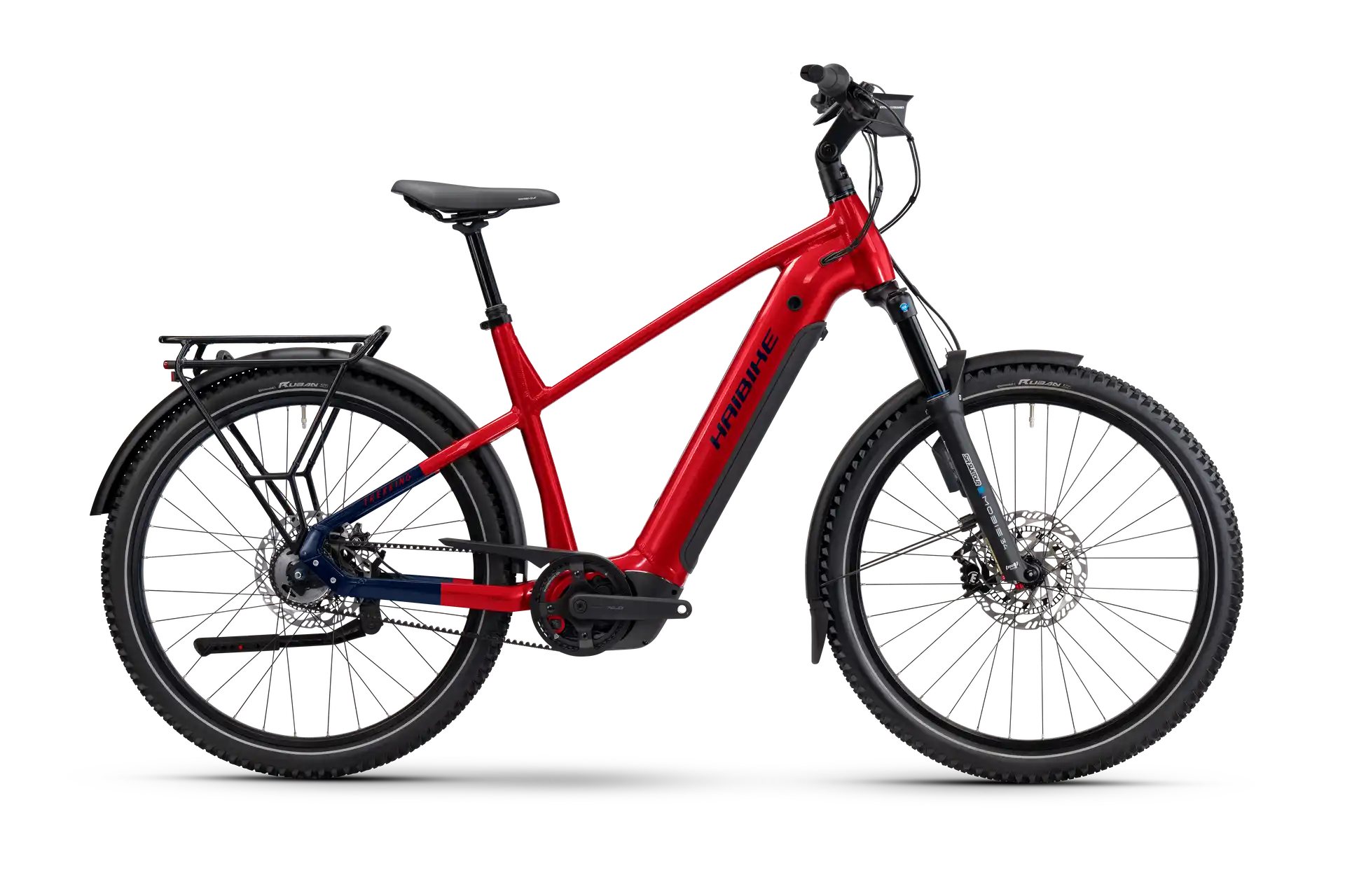 Haibike trekking 9 abs röd elcykel hybrid