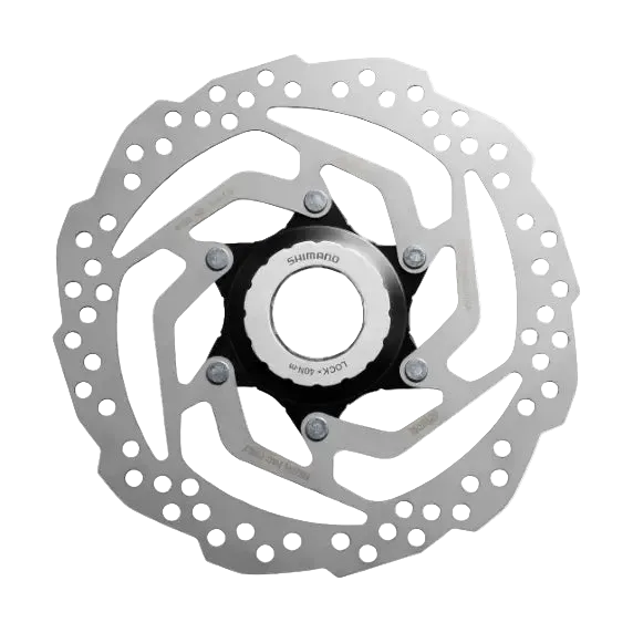Shimano SM-RT10 är en 160 mm bromsskiva med Center Lock-fäste, avsedd för resin-bromsbelägg. Prisvärt basalternativ för pålitlig bromsning.