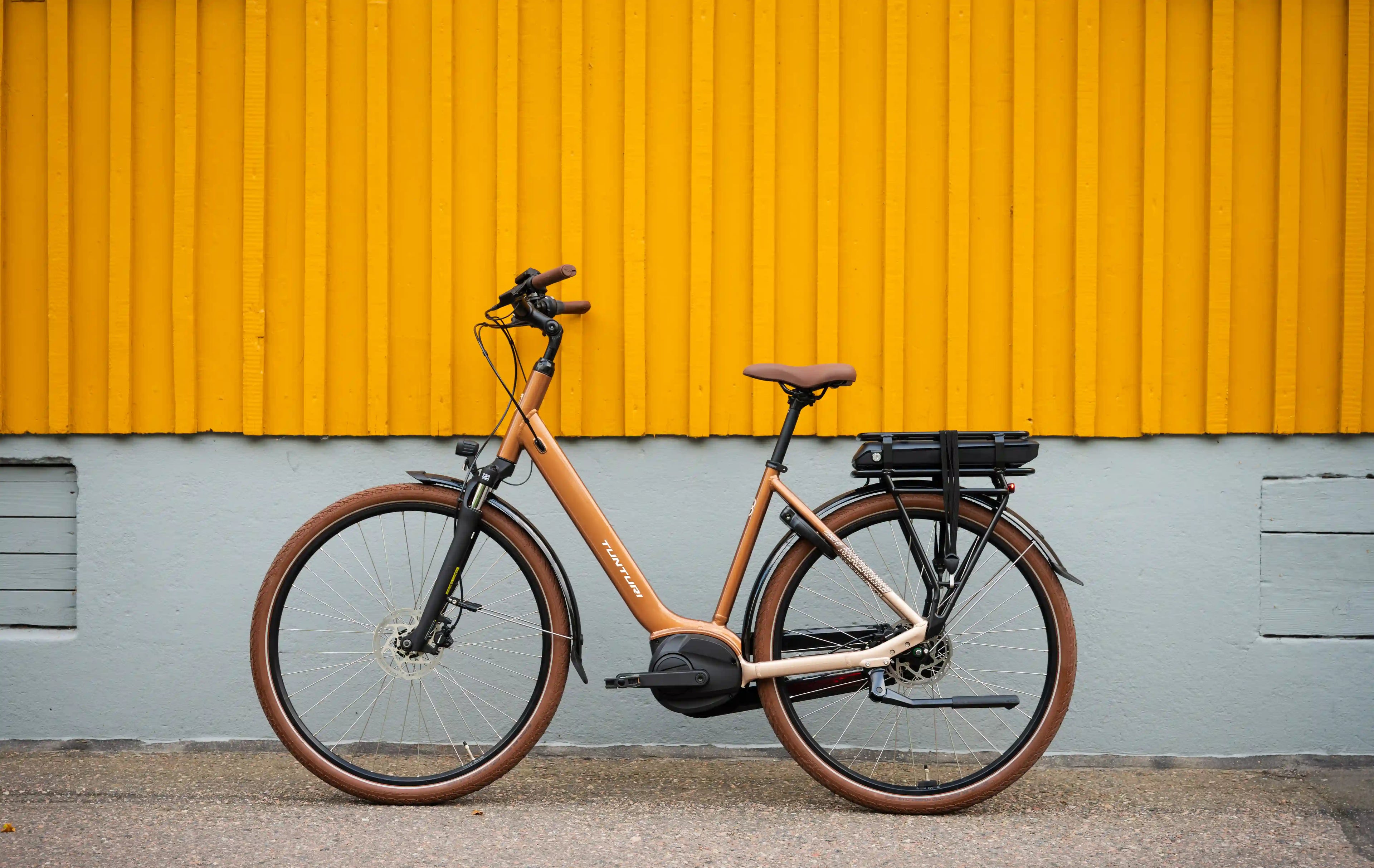 En Tunturi elcykel i landskapet