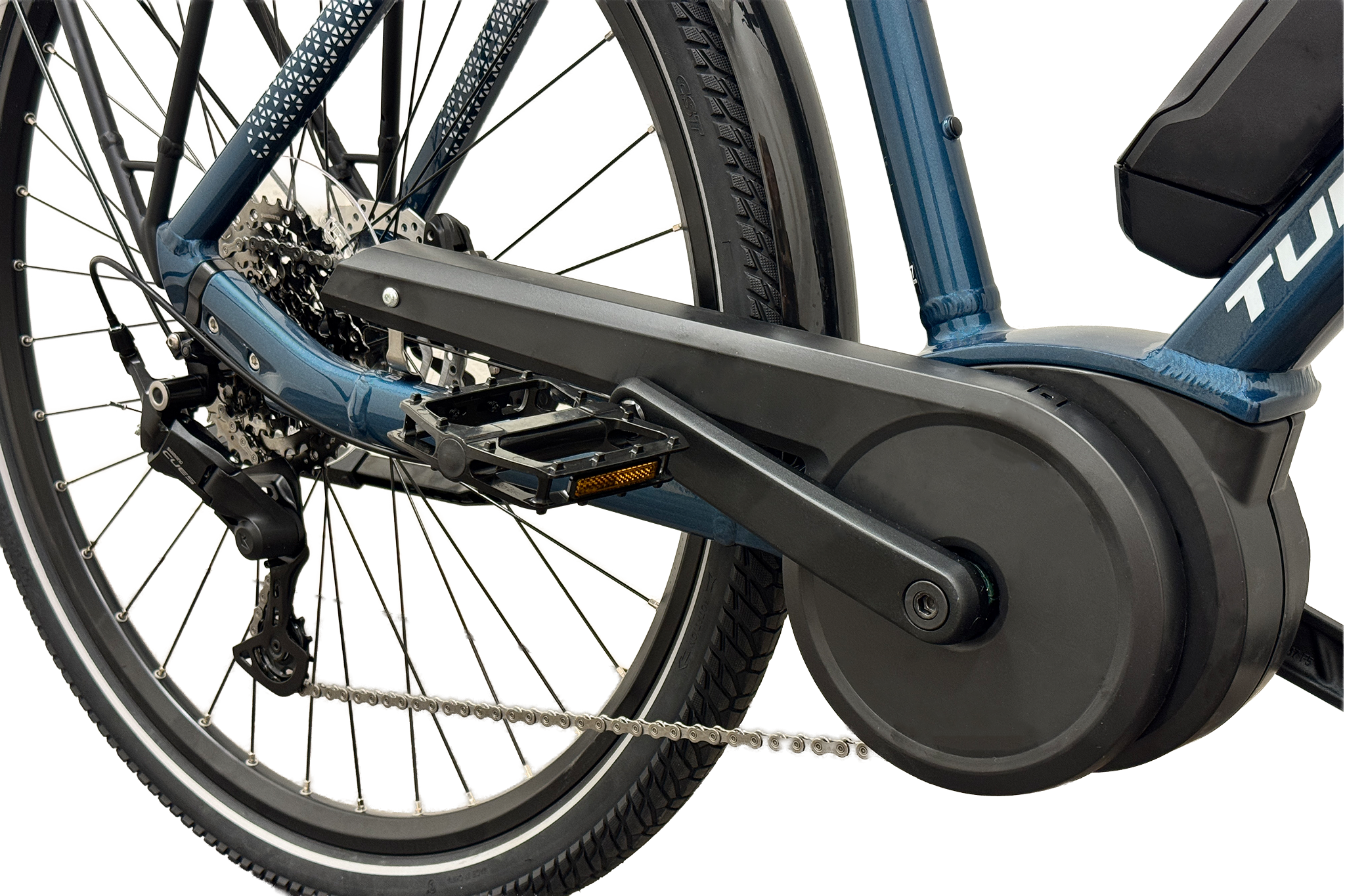 Tunturi puro high kedjeskydd och Shimano CUES-drivlina